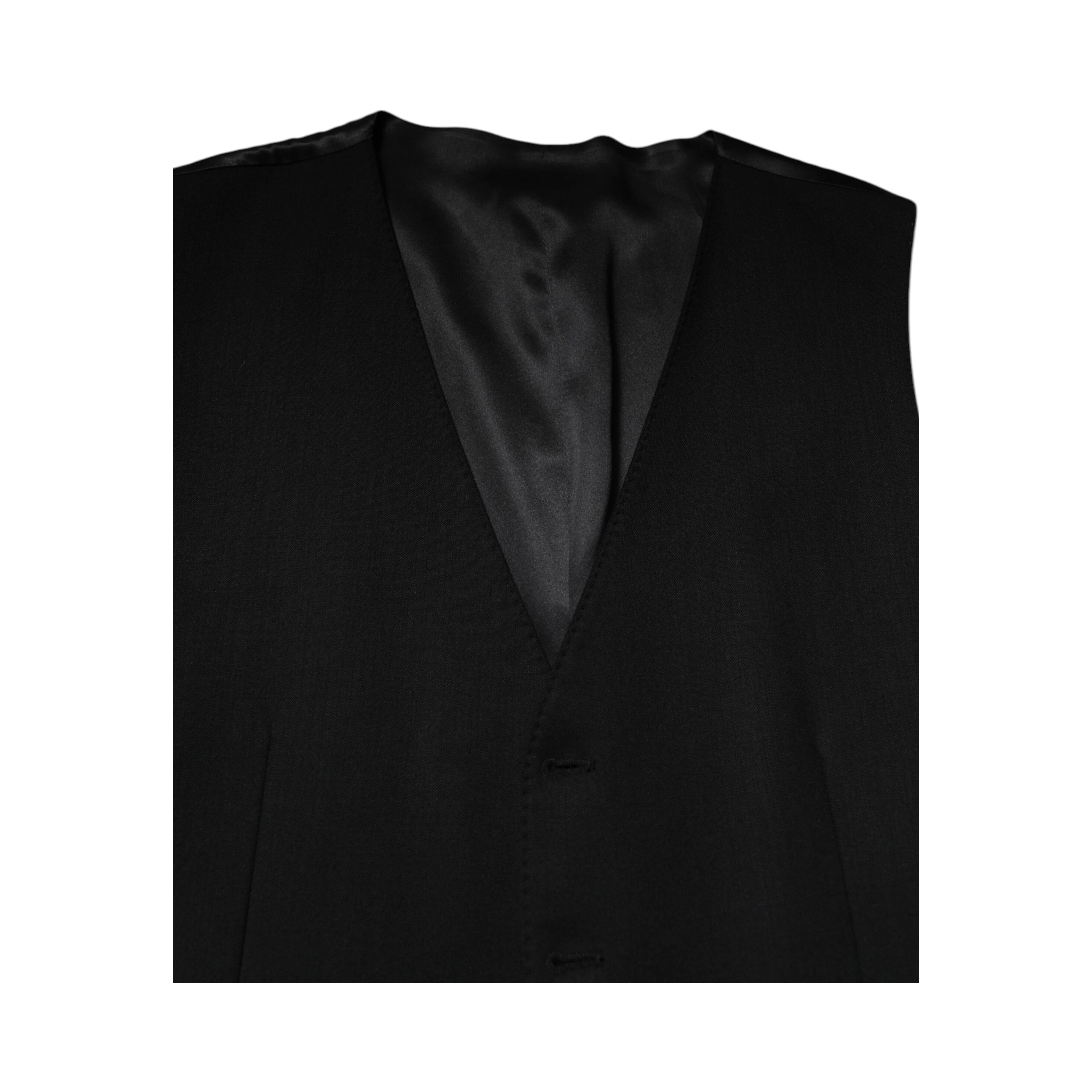 Black Wool Dress Formal Men Waistcoat Vest