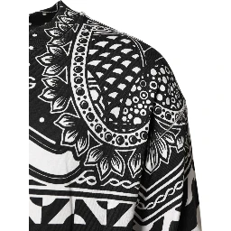 Black White Bandana Cotton Men Sweatshirt Sweater