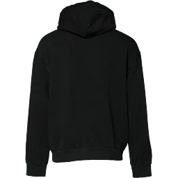 Black Logo Full Zip Hooded Men Sweatshirt Sweater