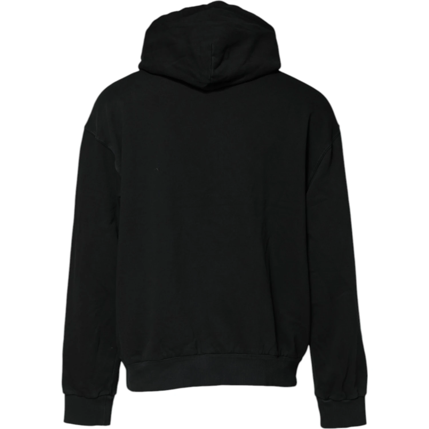Black Logo Full Zip Hooded Men Sweatshirt Sweater