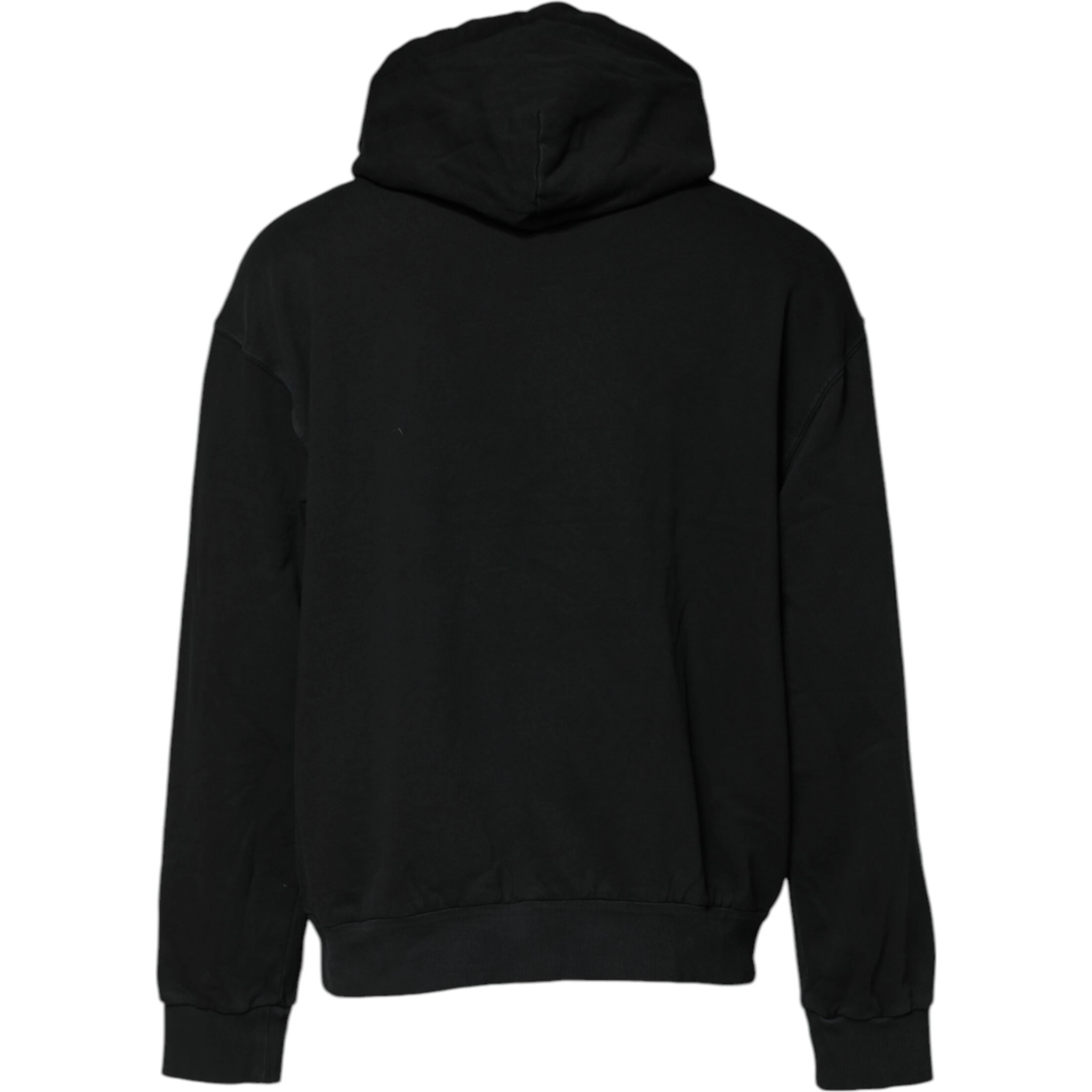 Black Logo Full Zip Hooded Men Sweatshirt Sweater