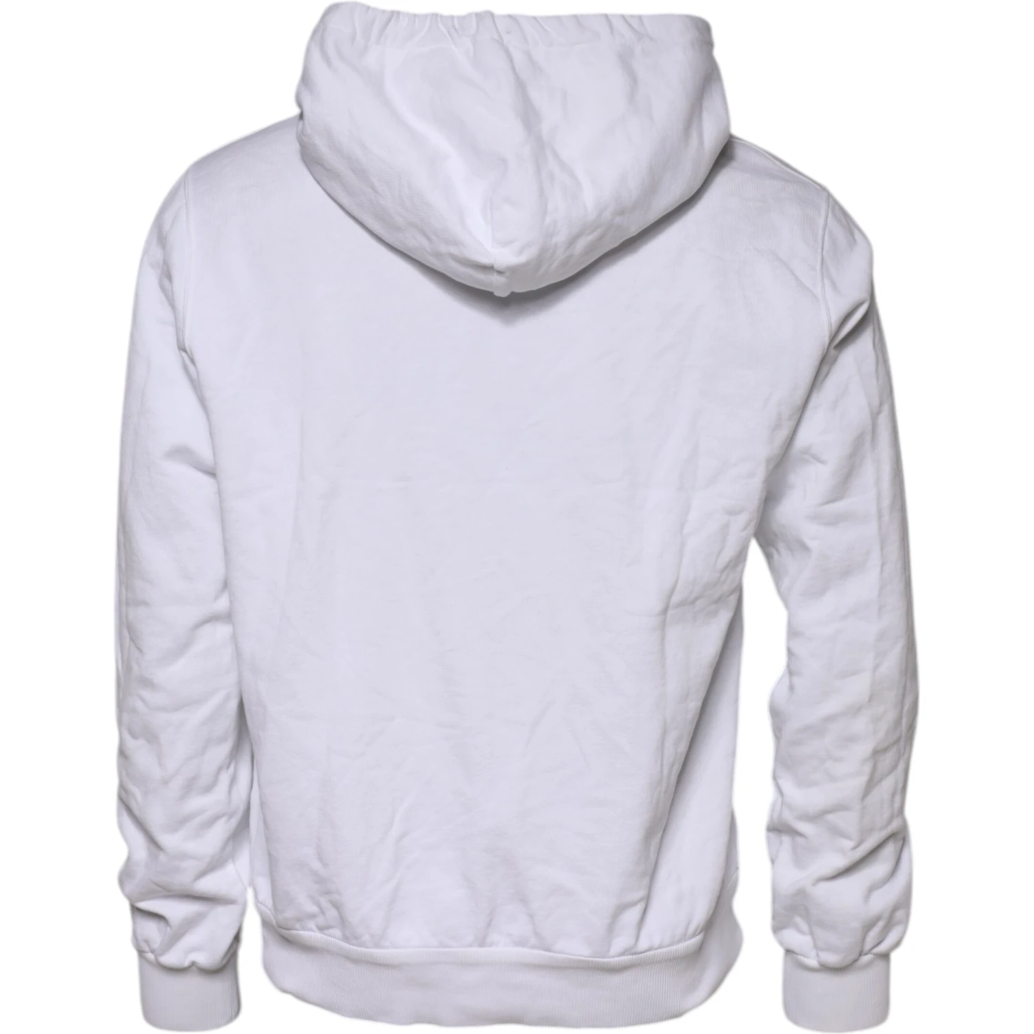 White Embossed Logo Hooded Sweatshirt Sweater
