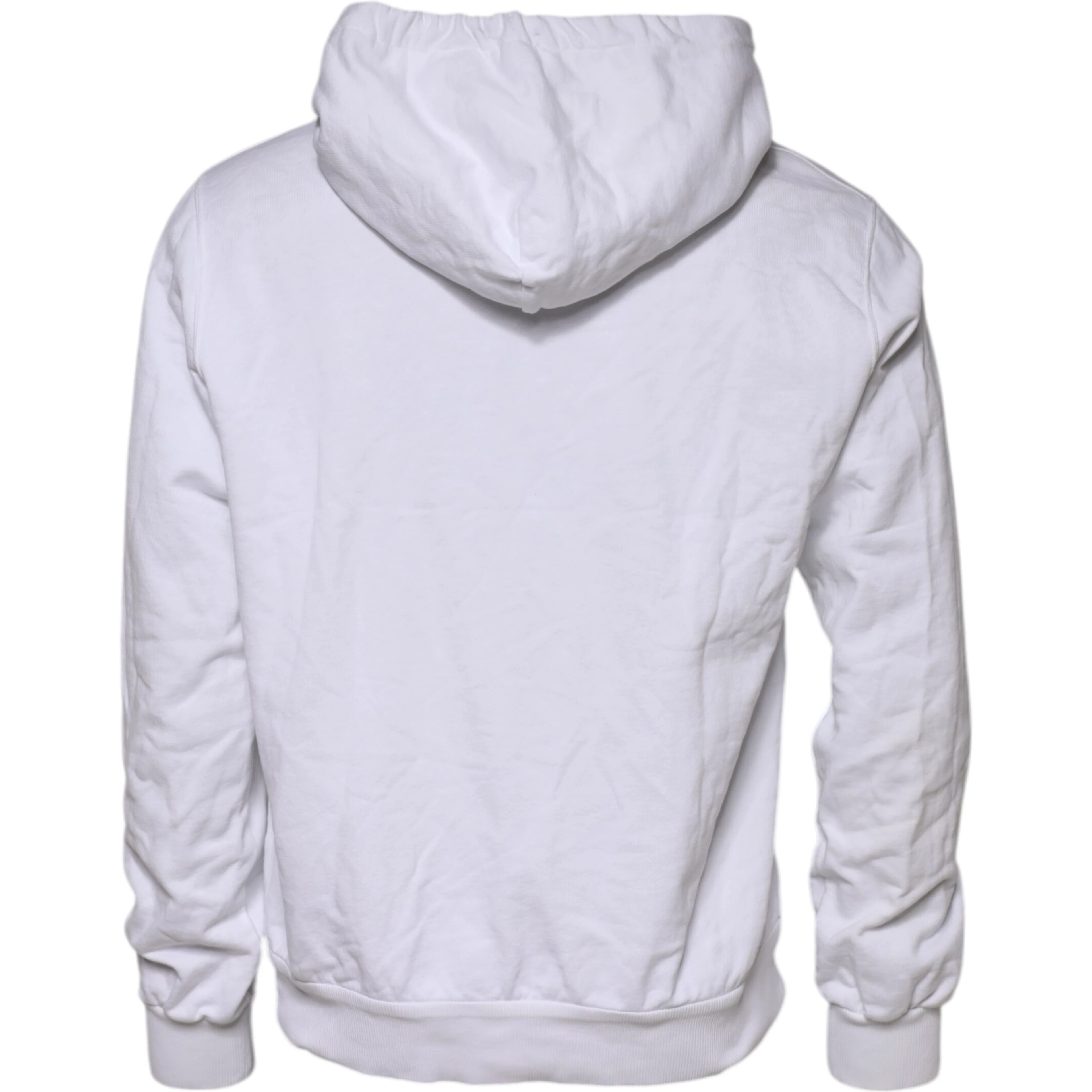 White Embossed Logo Hooded Sweatshirt Sweater