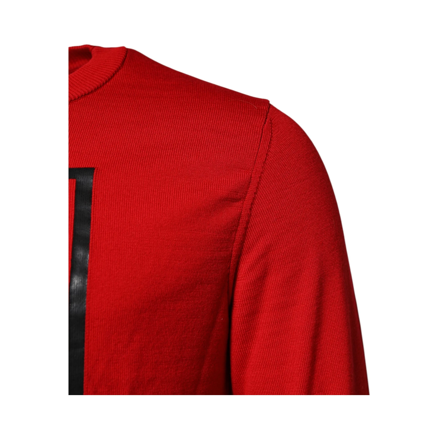 Red Eye Print Crew Neck Men Pullover Sweater