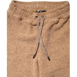 Brown Logo Plaque Sweatpants Straight Pants