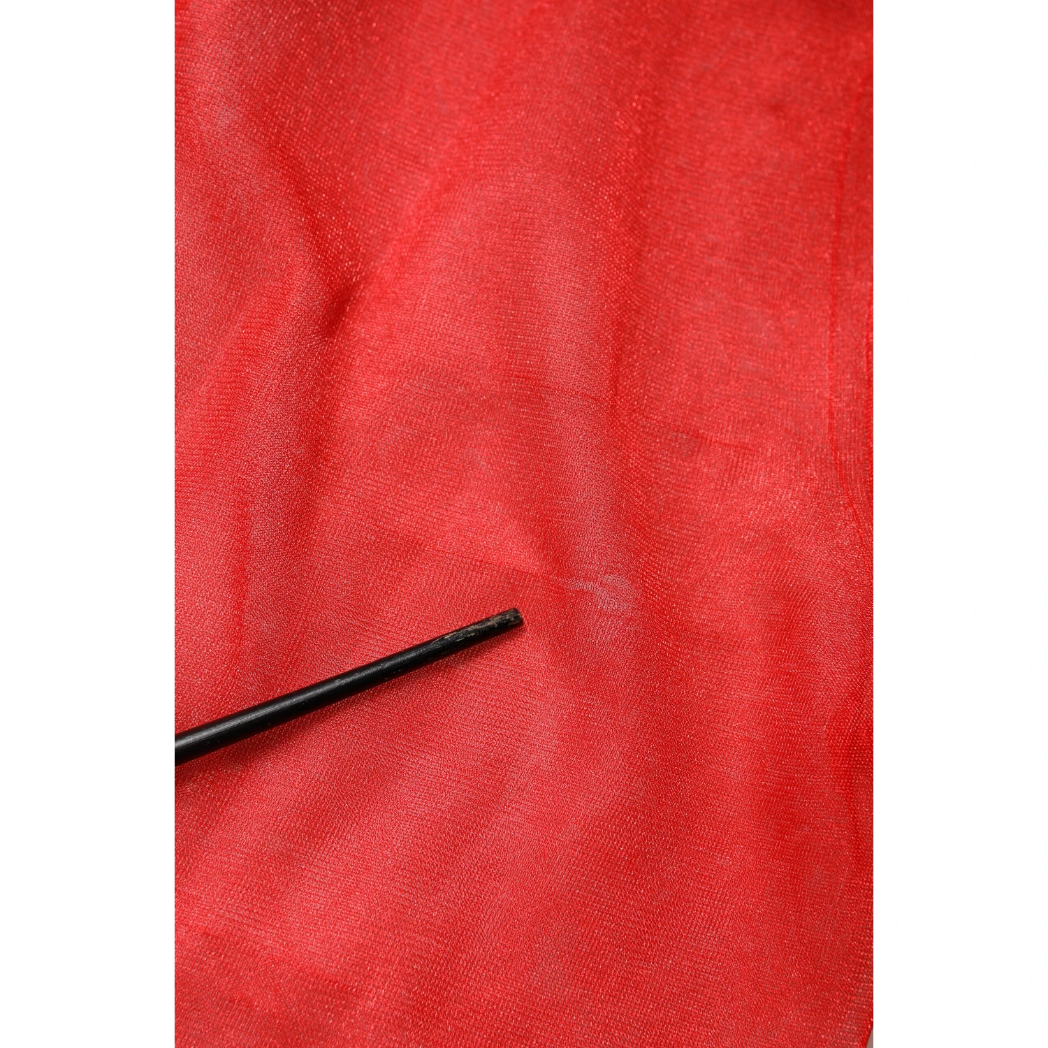 Red Tulle Turtleneck Long Sleeve Blouse Top