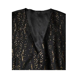 Black Lurex Dress Formal Men Waistcoat Vest