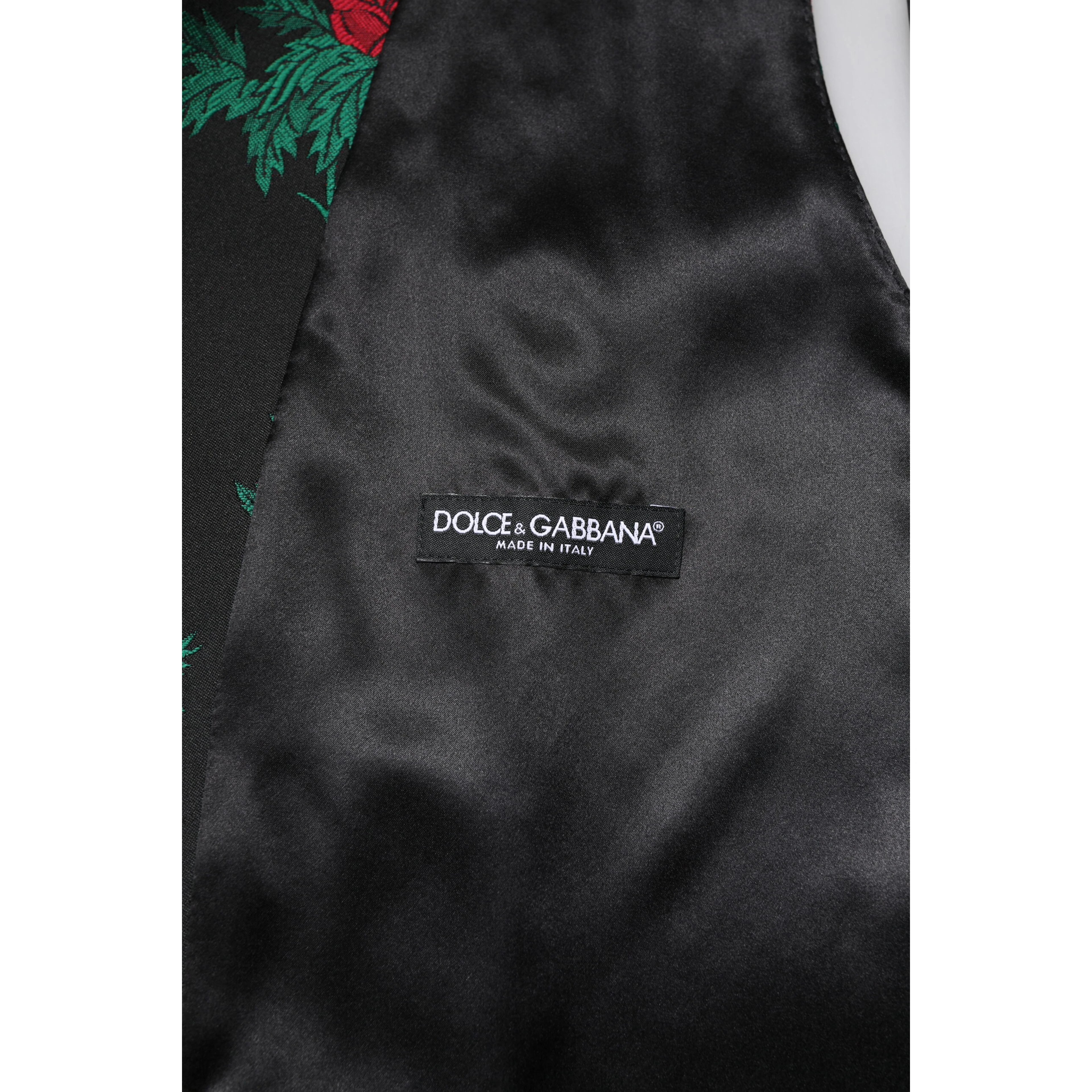 Red Floral Brocade Formal Men Waistcoat Vest