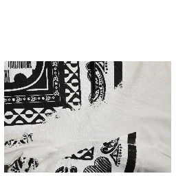 White Cotton Logo Bandana Print T-shirt