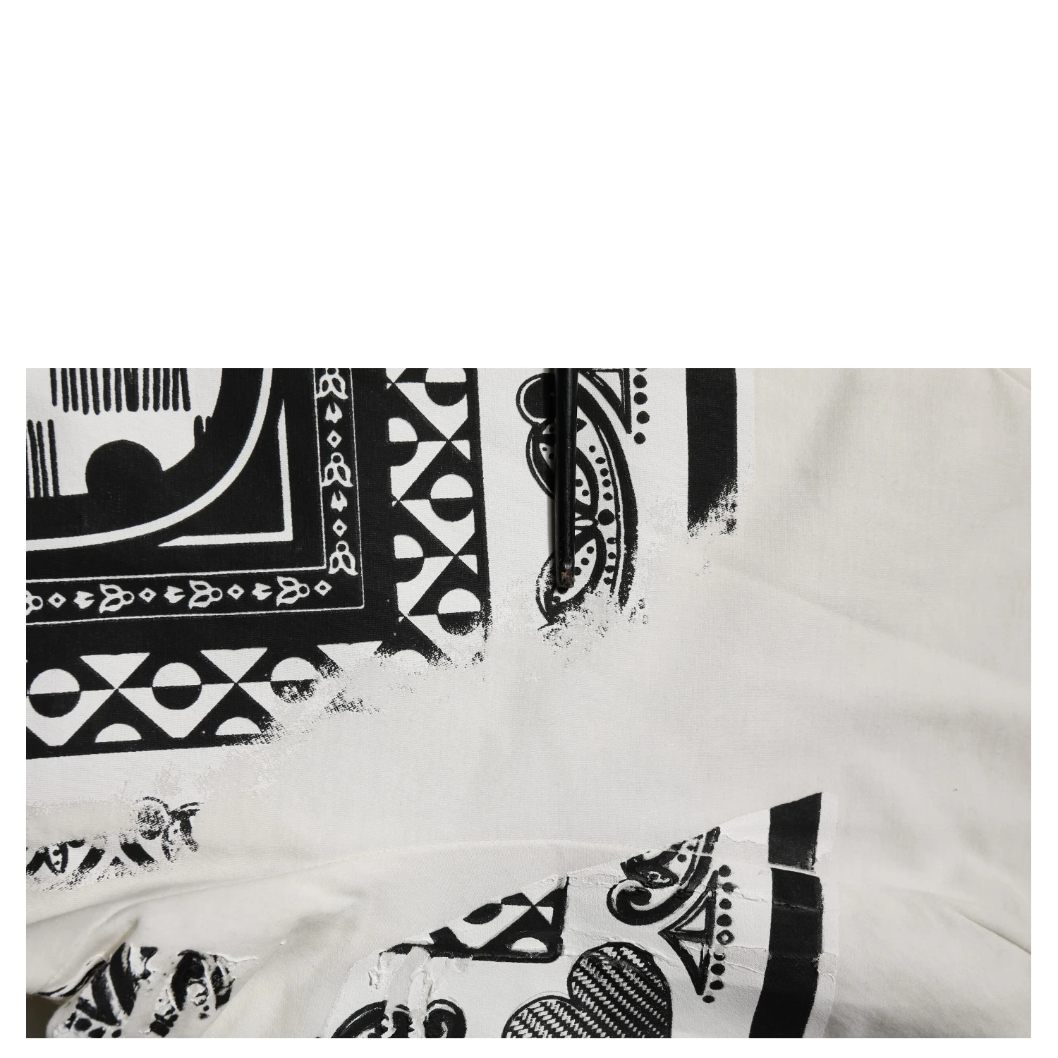 White Cotton Logo Bandana Print T-shirt