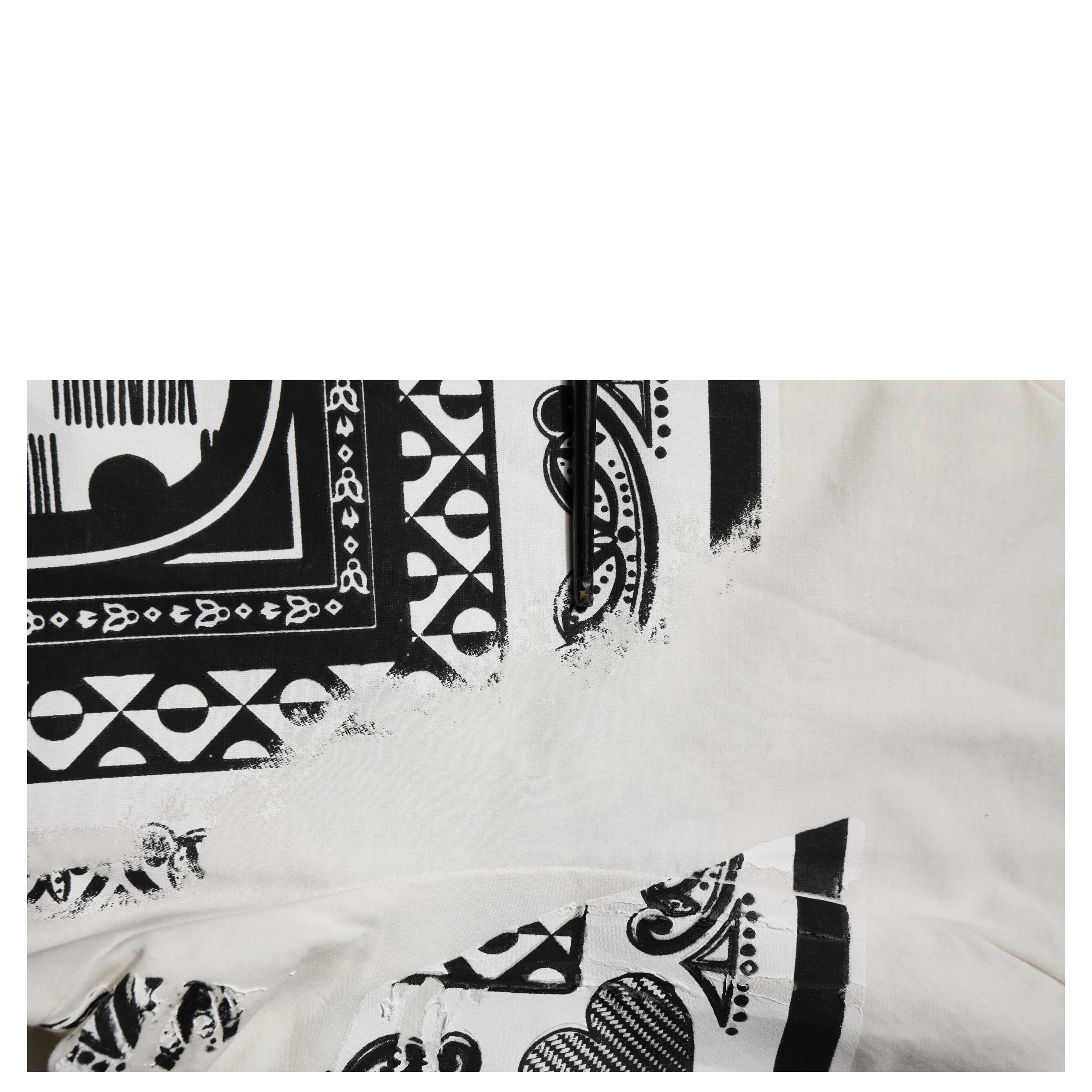White Cotton Logo Bandana Print T-shirt