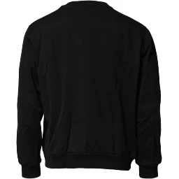 Black Logo Embroidery Sweatshirt Sweater