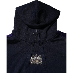 Black Crown Cotton Hooded Sweatshirt Sweater