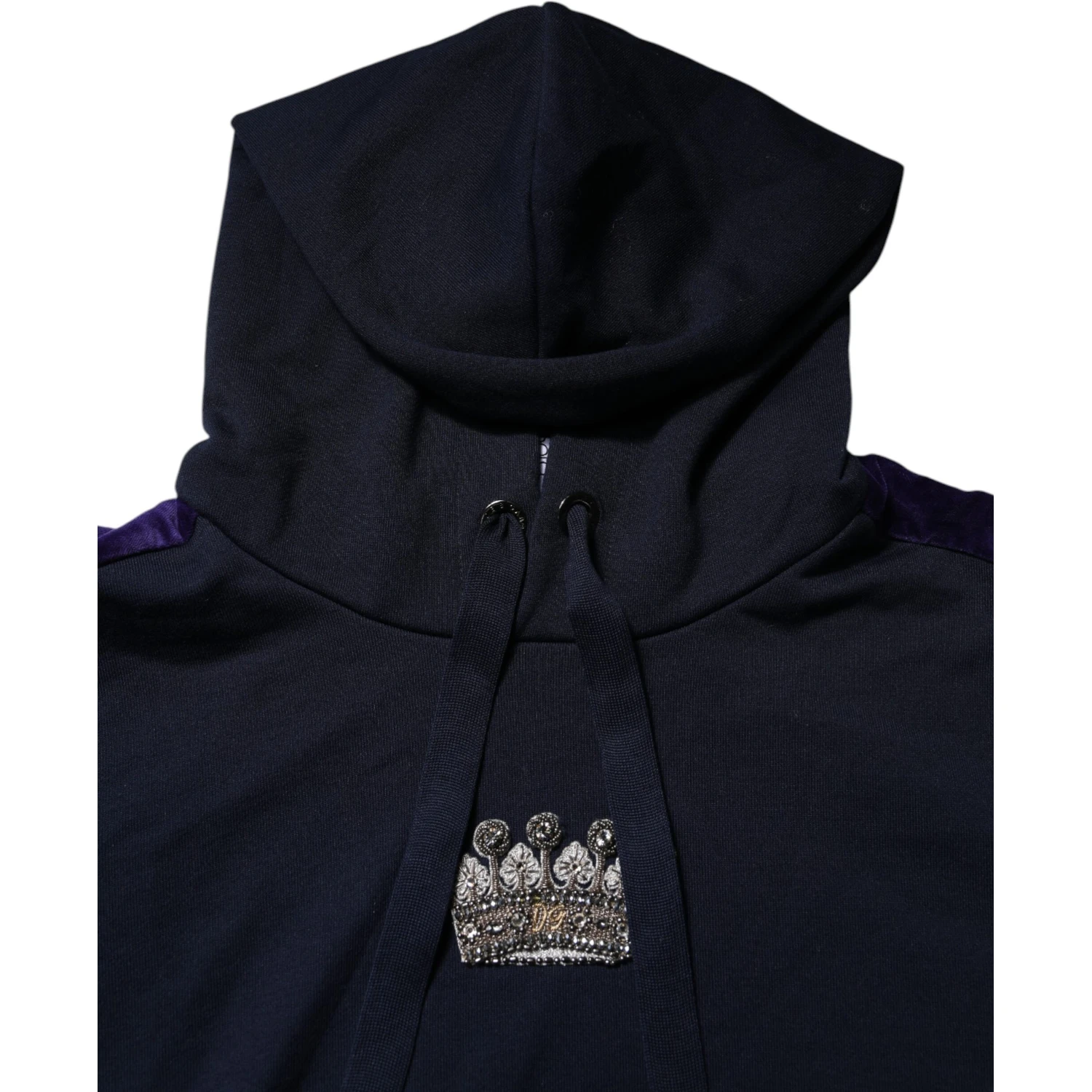 Black Crown Cotton Hooded Sweatshirt Sweater