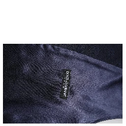 Dark Blue Logo Wool Formal Men Waistcoat Vest