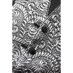 Silver Floral Jacquard Sleeveless Vest Top
