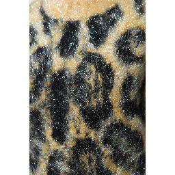 Multicolor Leopard Mohair Crew Neck Sweater