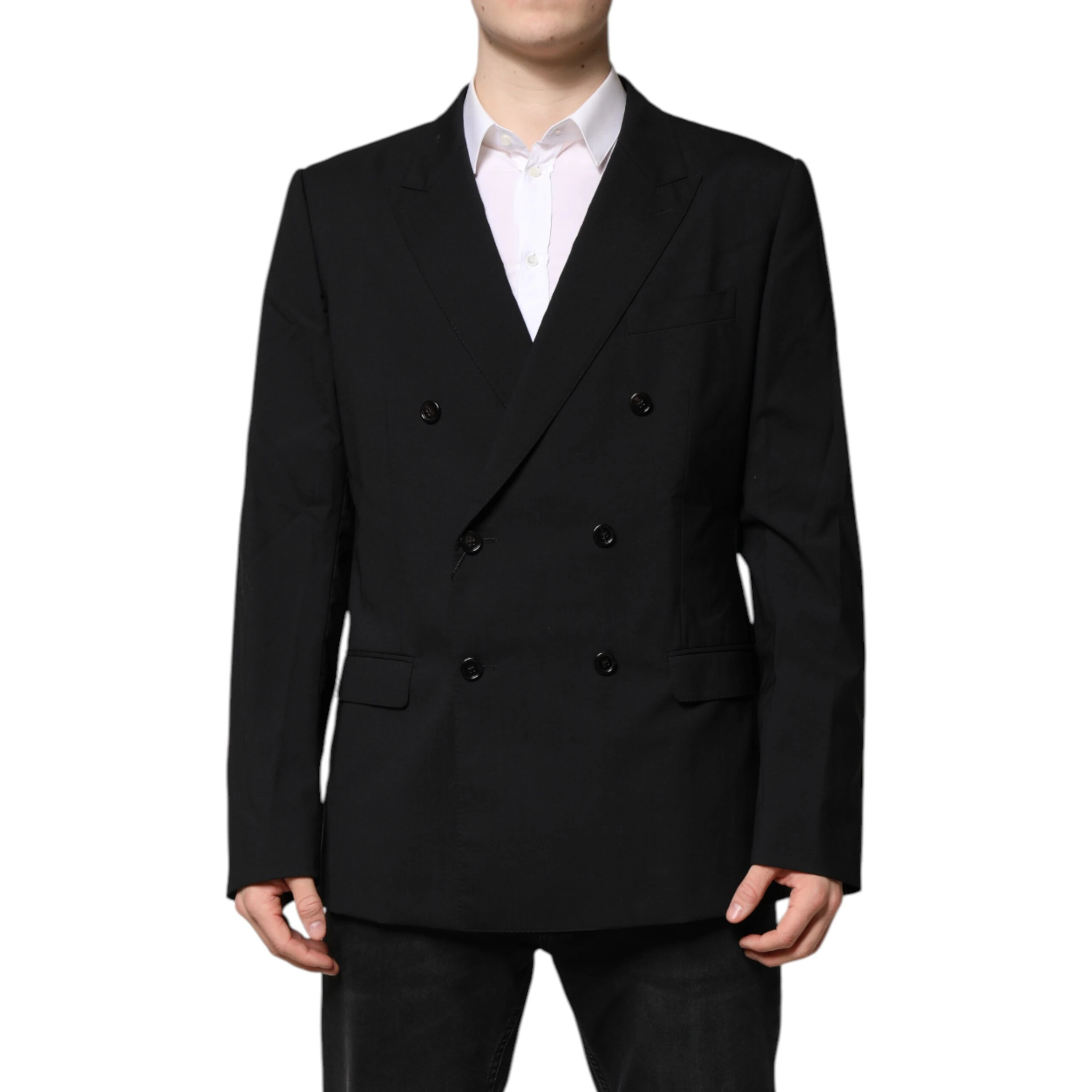 Black MARTINI Double Breasted Suit Jacket