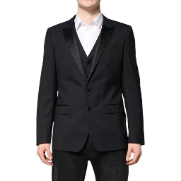 Dark Blue MARTINI Wool Suit 2 Piece Jacket