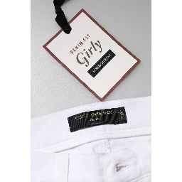 White Floral Sequined GIRLY Denim Jeans