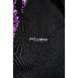 Purple Sequined Dress Formal Waistcoat Vest