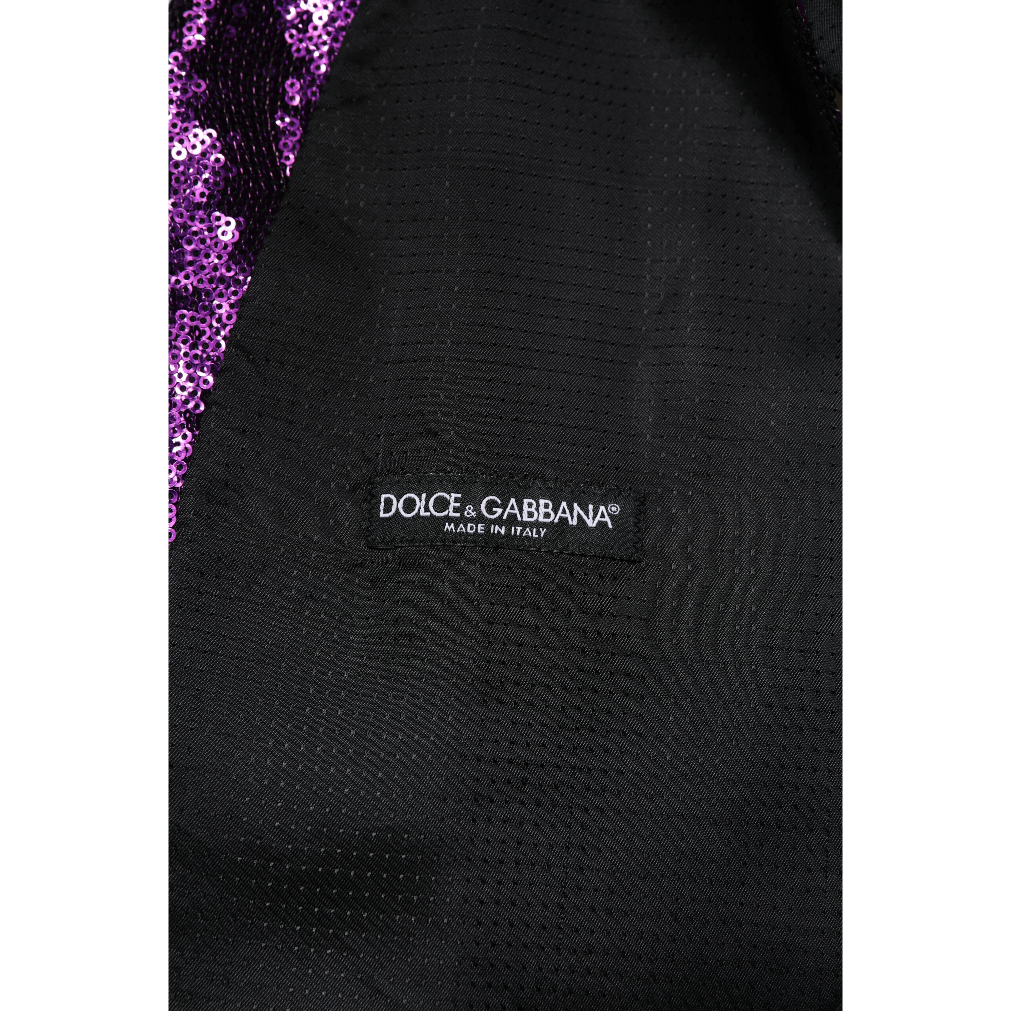Purple Sequined Dress Formal Waistcoat Vest