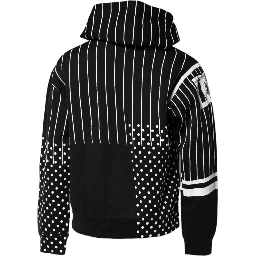 Black White Stripe Hooded Sweatshirt Sweater