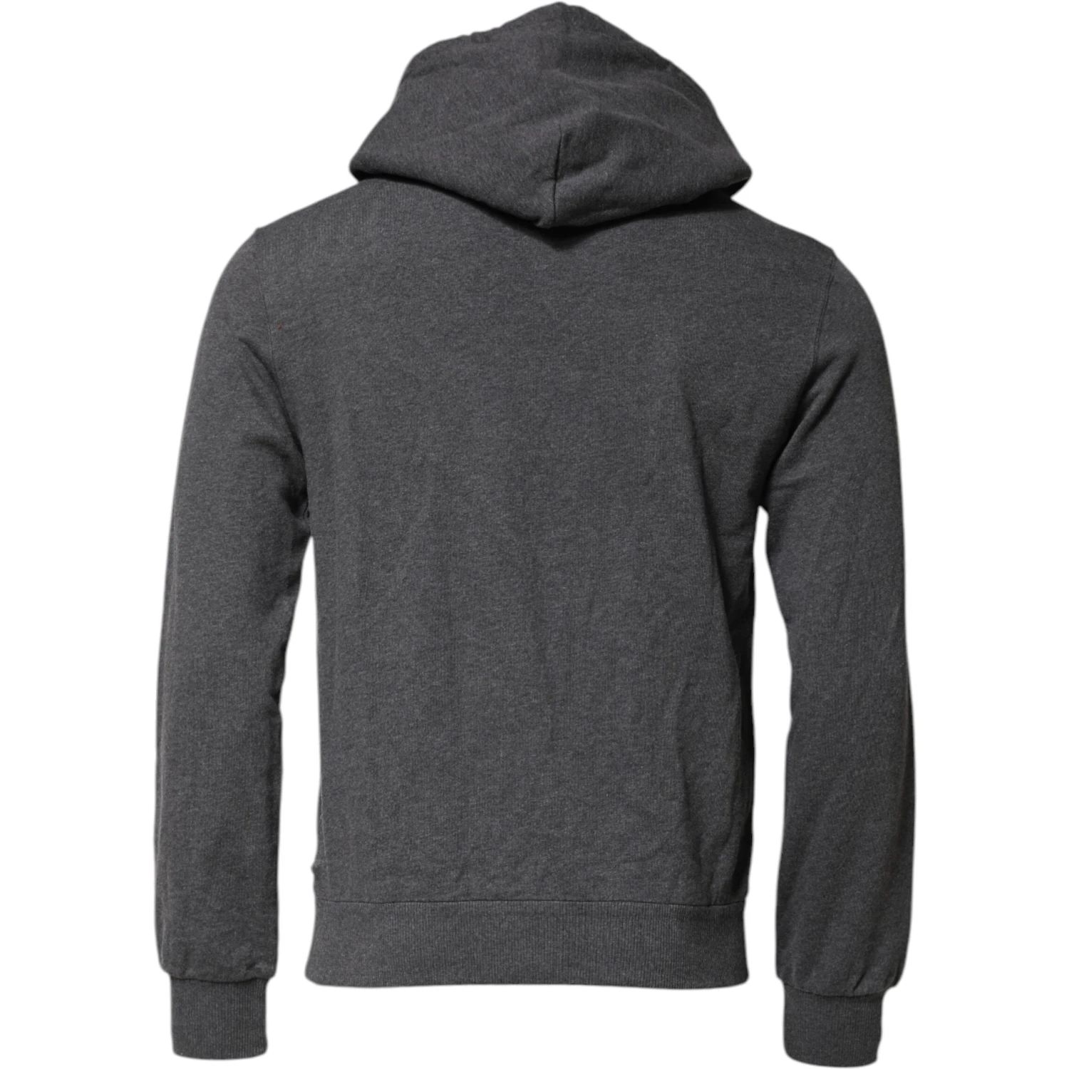 Gray Logo Patch Hooded Sweatshirt Sweater