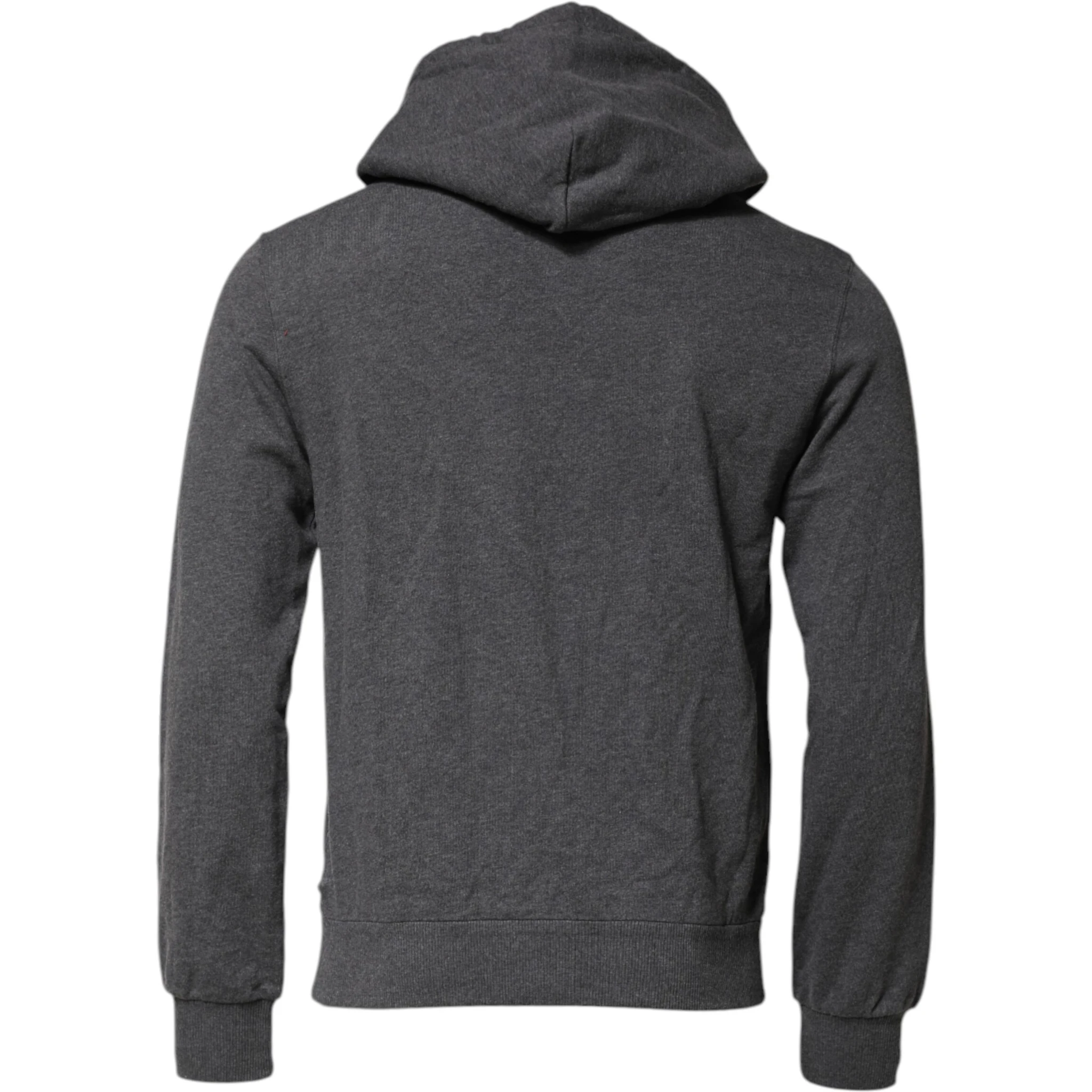 Gray Logo Patch Hooded Sweatshirt Sweater