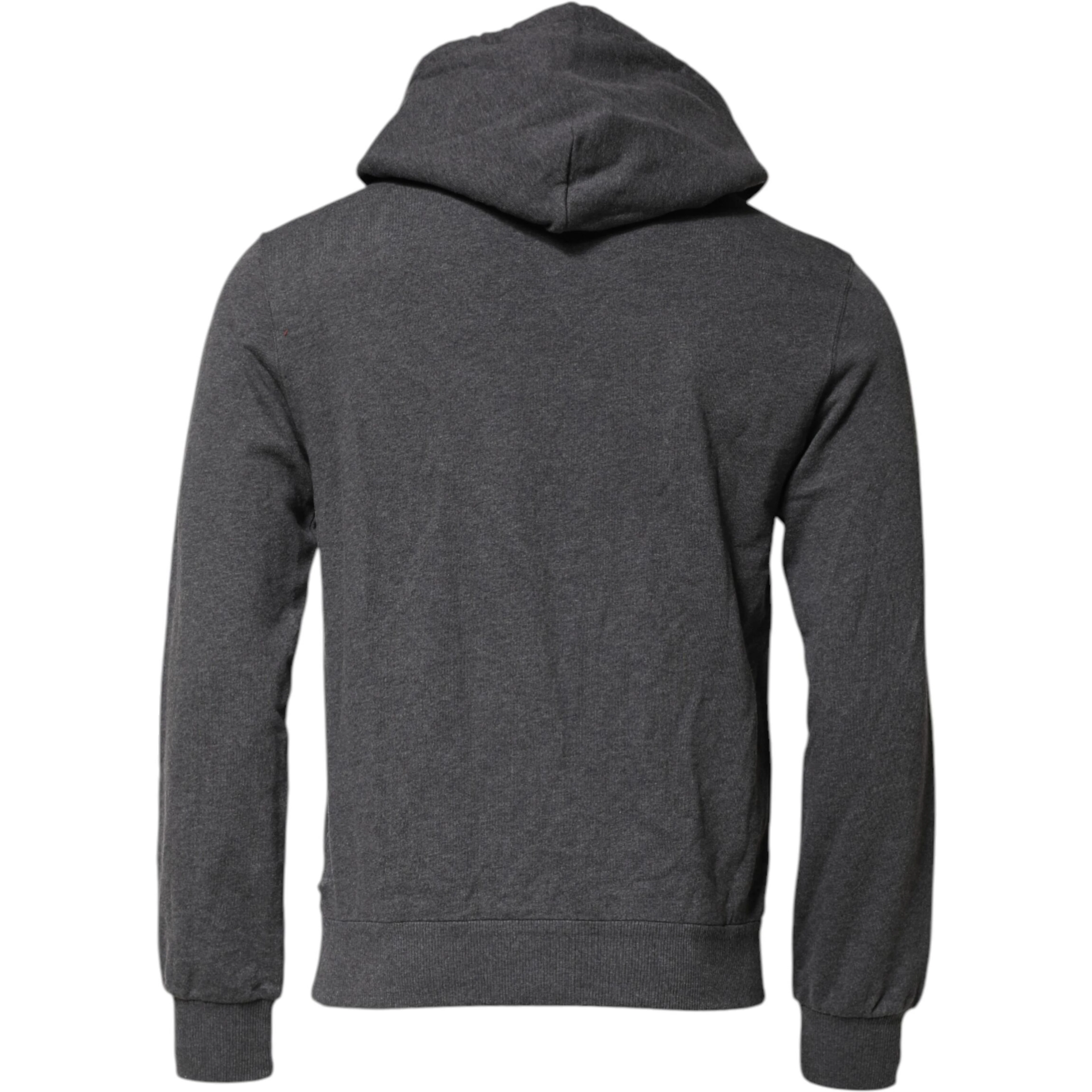 Gray Logo Patch Hooded Sweatshirt Sweater