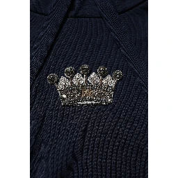 Black Crown Cotton Hooded Sweatshirt Sweater