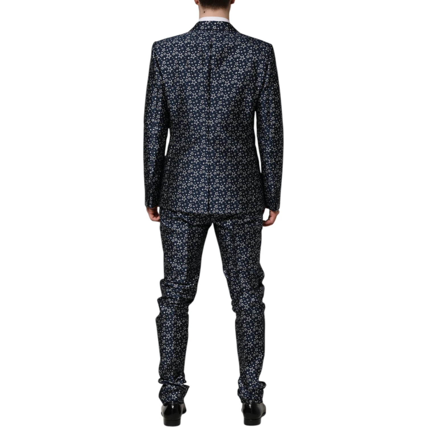 Blue MARTINI Star Jacquard 3 Piece Suit