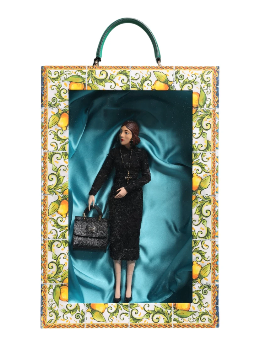 Black Dress MARIA Porcelain Fashion Show Leather Sicily Dolls