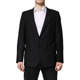 Dark Blue MARTINI Wool Blazer Coat Jacket