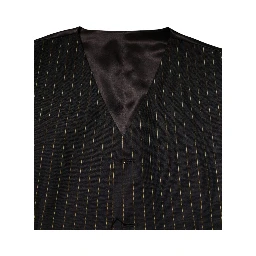 Black Stripes Wool Formal Men Waistcoat Vest