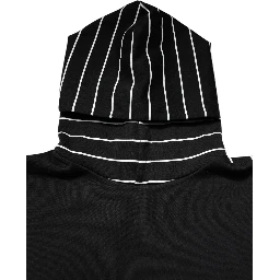 Black White Stripe Hooded Sweatshirt Sweater