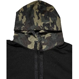 Black Camouflage Hooded Sweatshirt Sweater