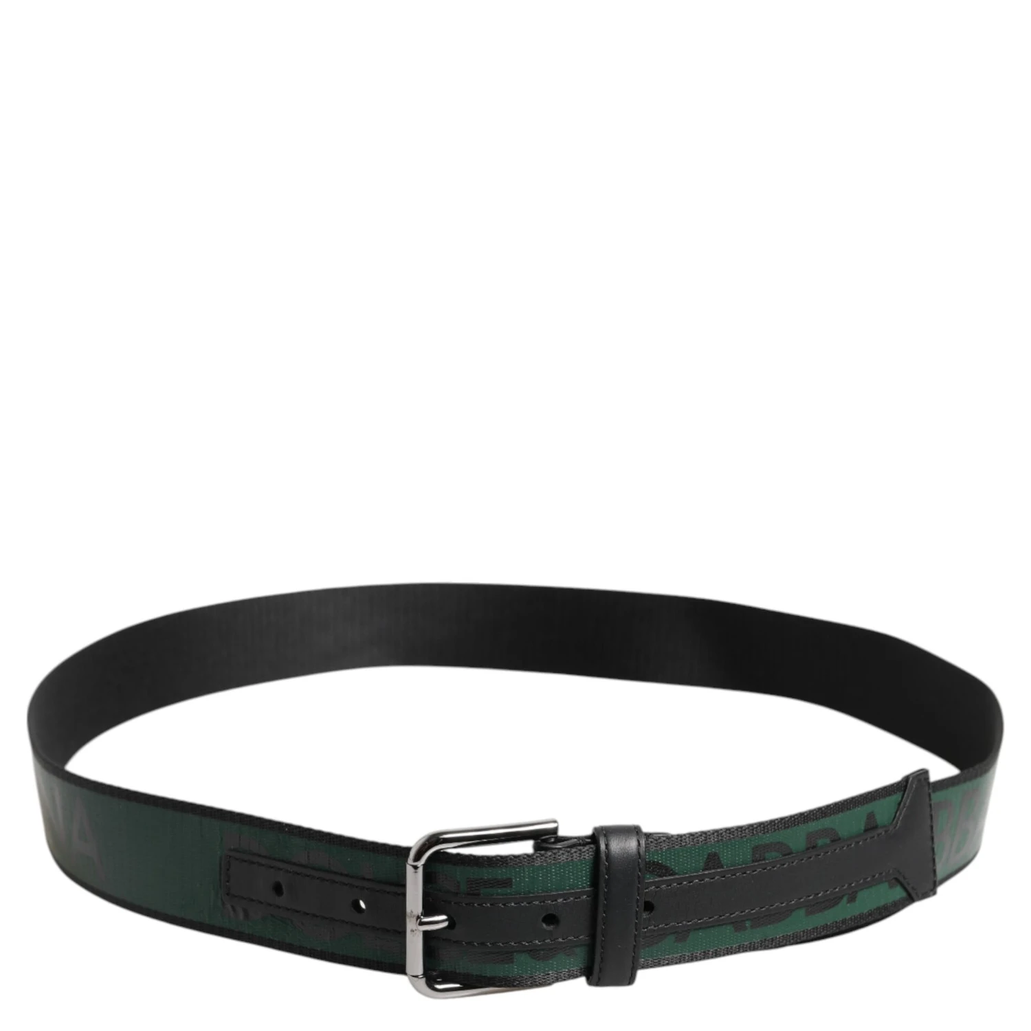 Green Black Polyester DG Logo Buckle Belt