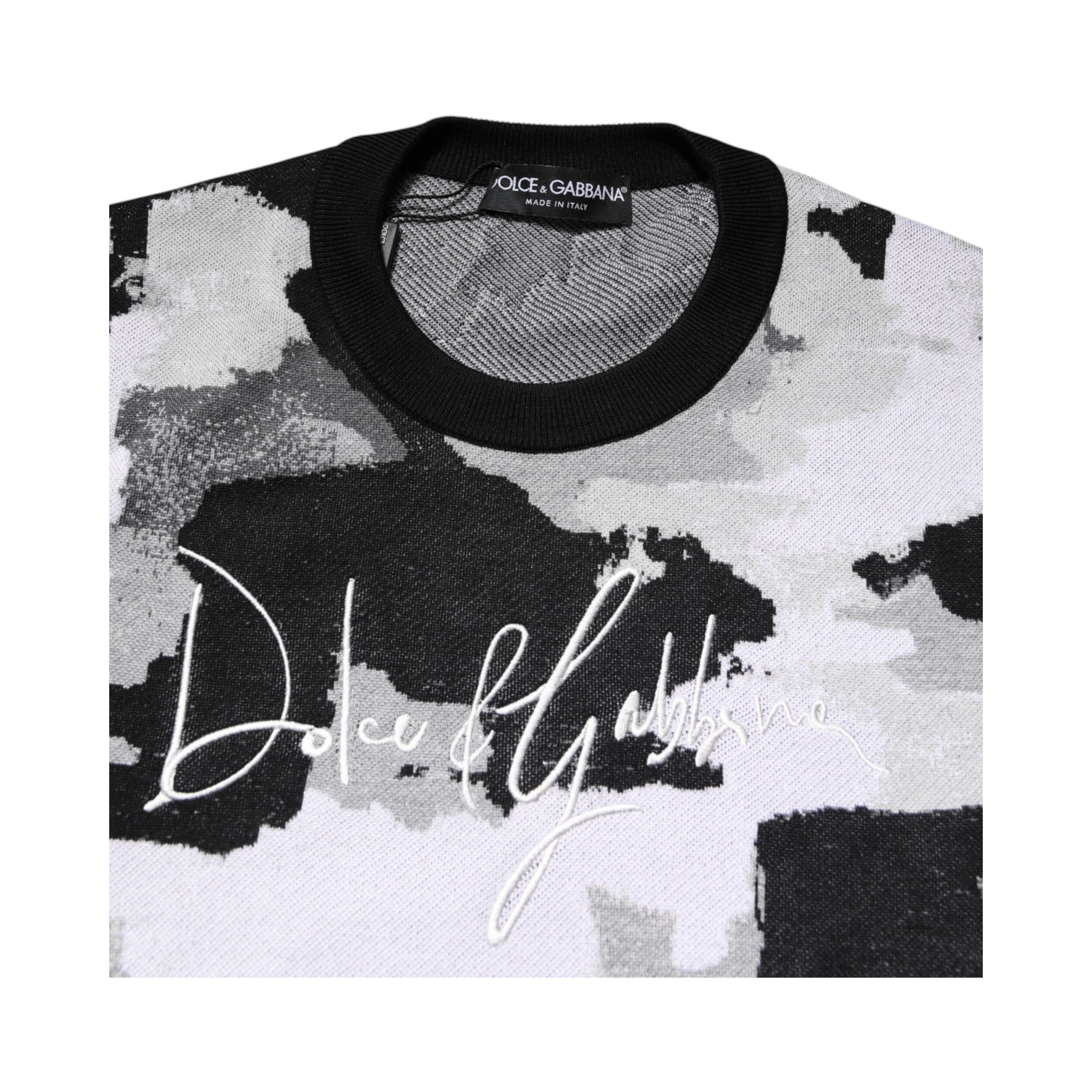 Multicolor Logo Crew Neck Pullover Sweater