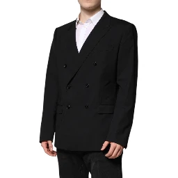 Black MARTINI Double Breasted Suit Jacket