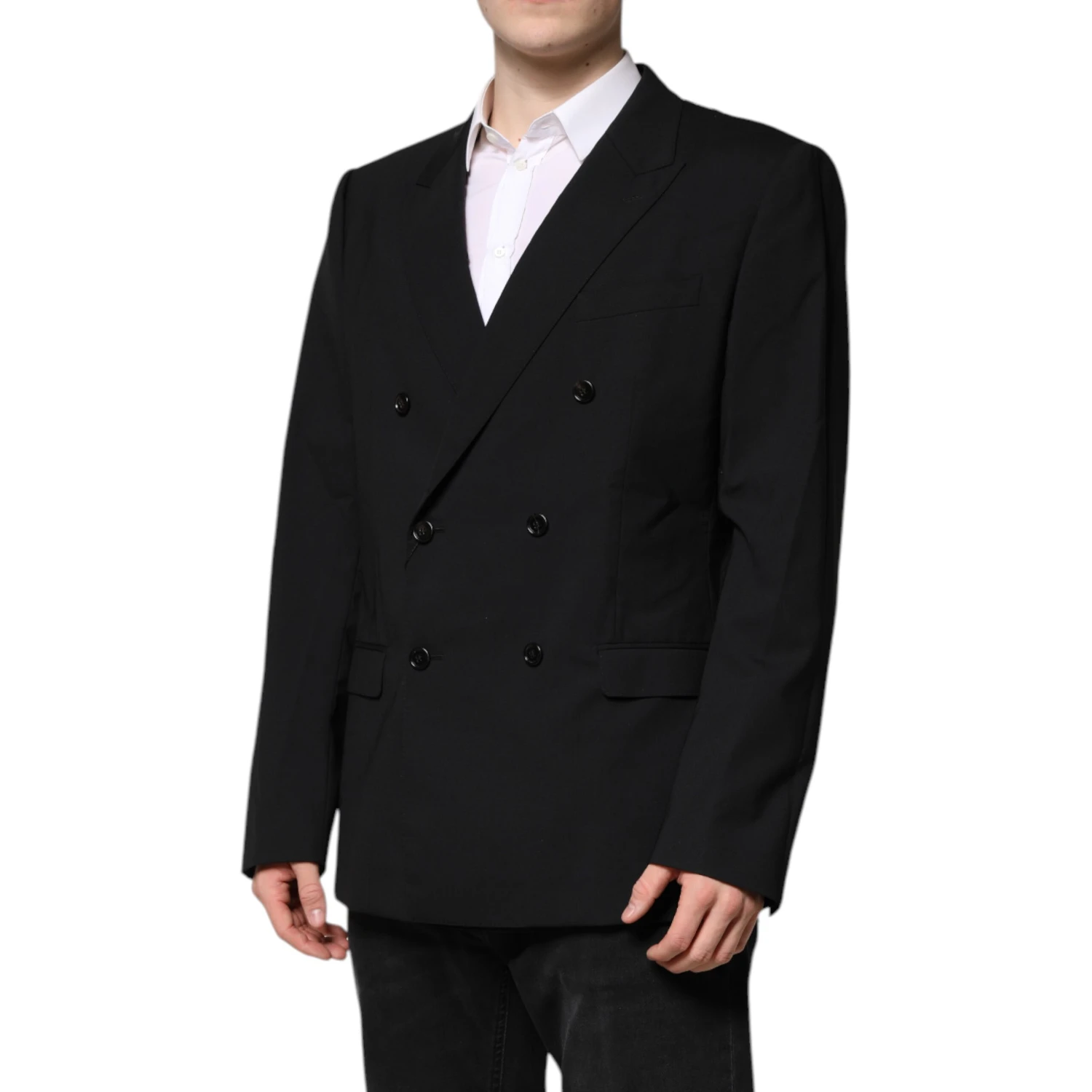 Black MARTINI Double Breasted Suit Jacket