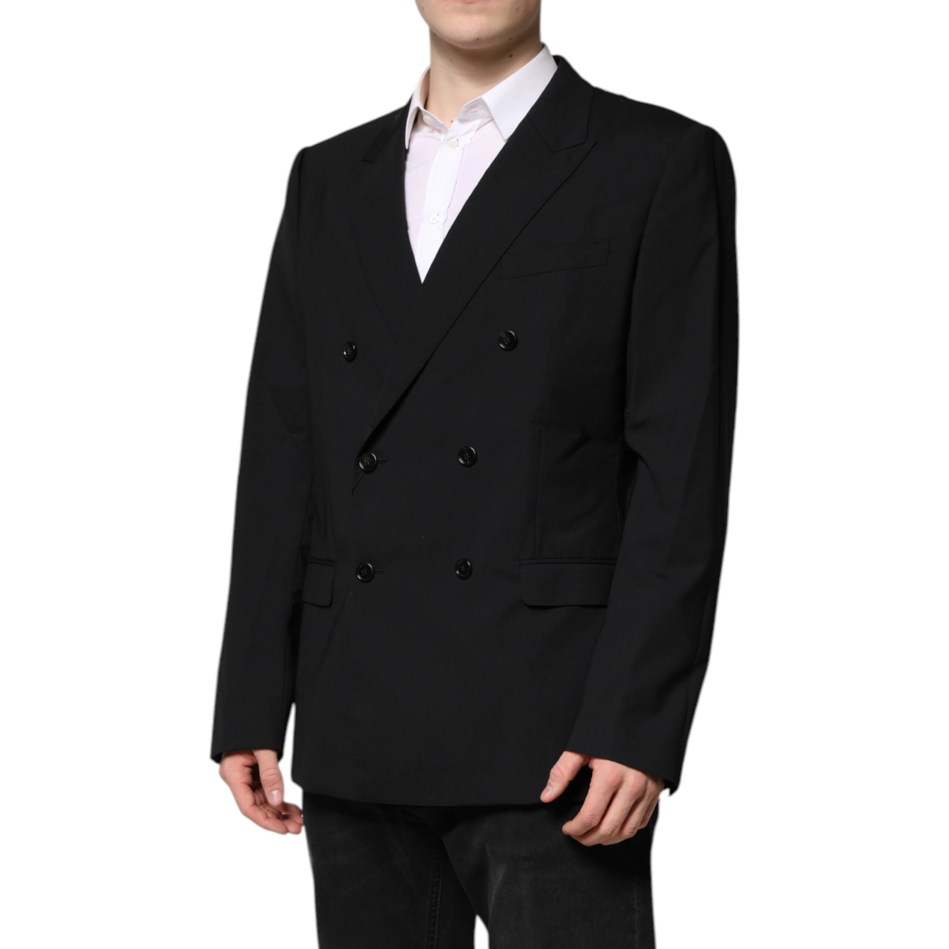 Black MARTINI Double Breasted Suit Jacket