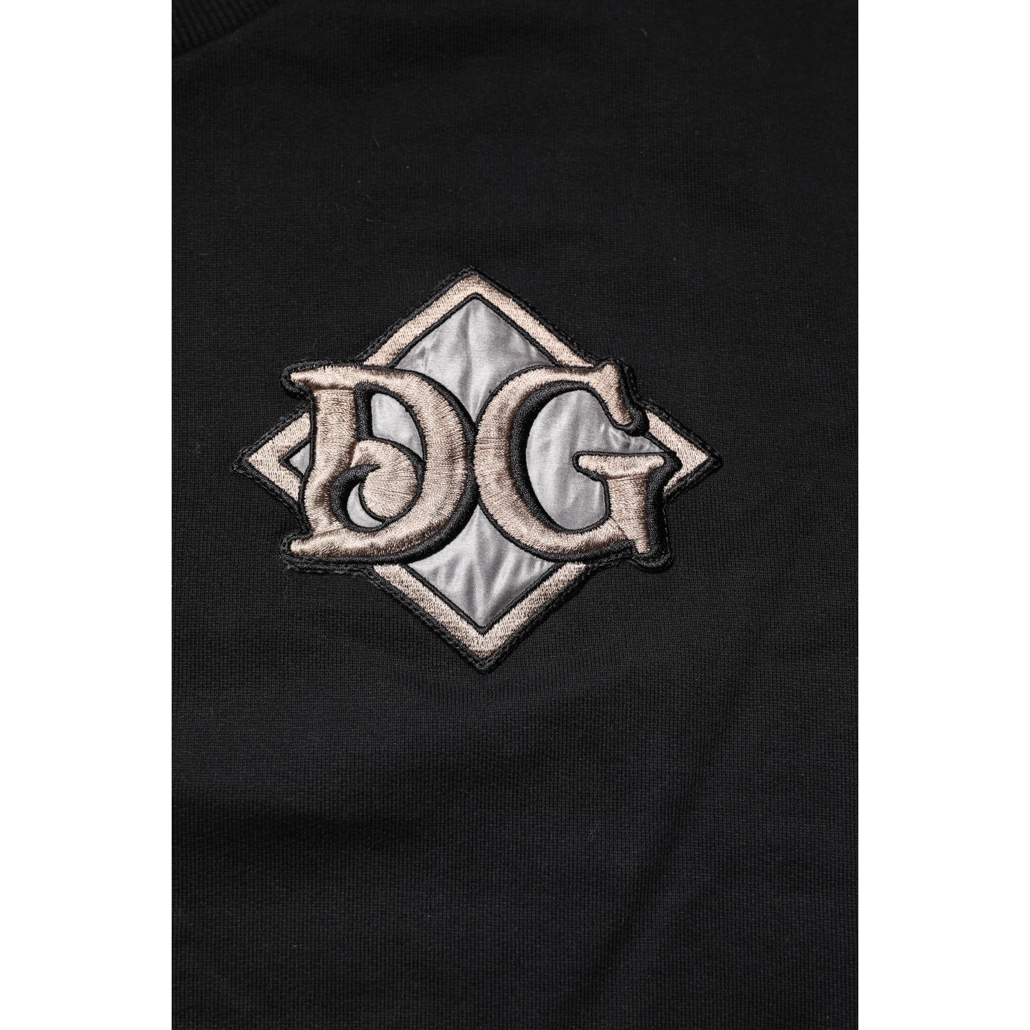 Black Logo Embroidery Sweatshirt Sweater