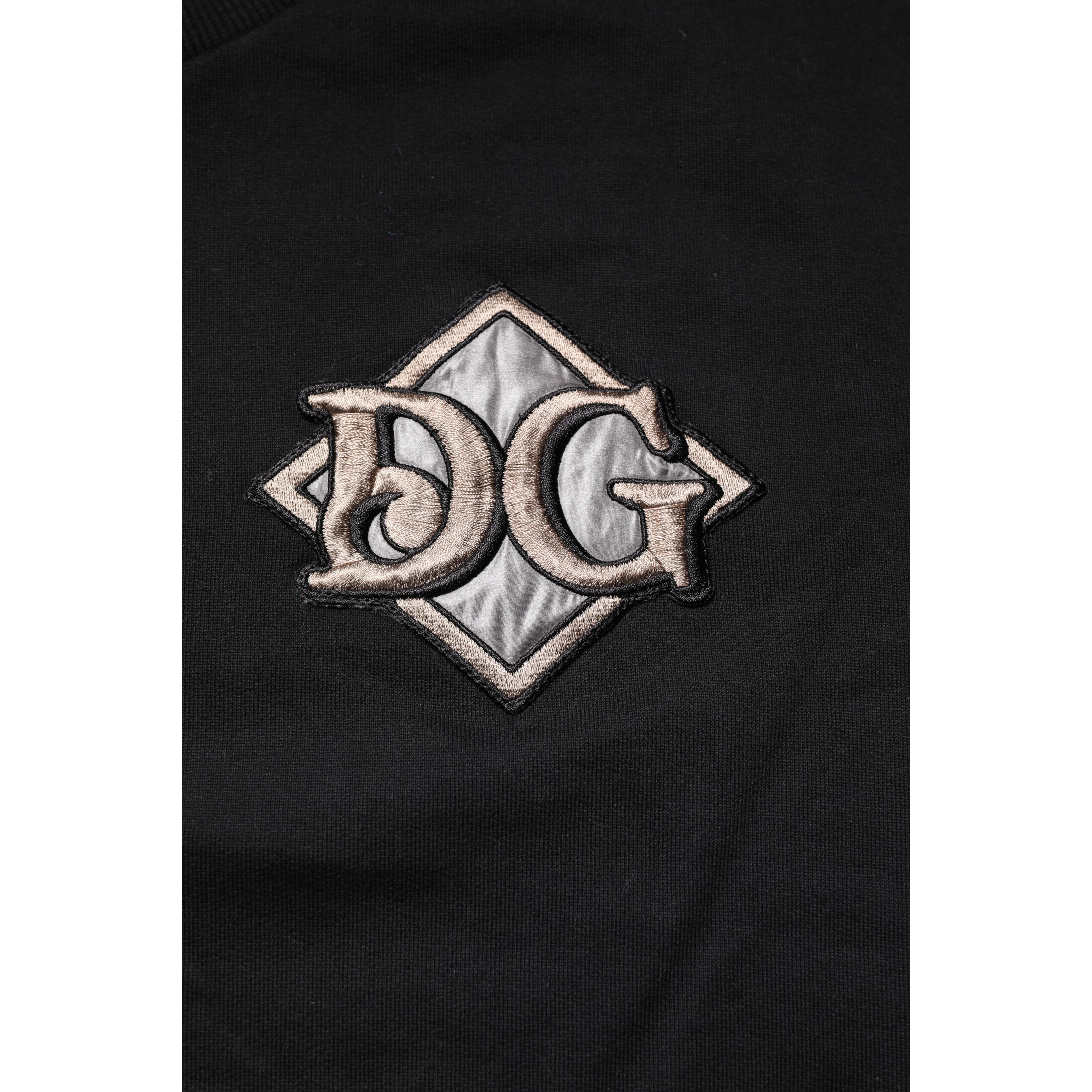 Black Logo Embroidery Sweatshirt Sweater
