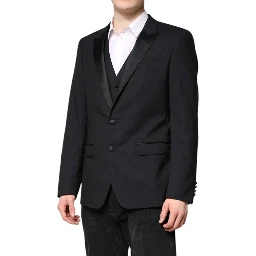 Dark Blue MARTINI Wool Suit 2 Piece Jacket