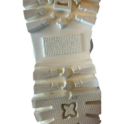 White Leather Rubber Logo Ankle Boots Shoes