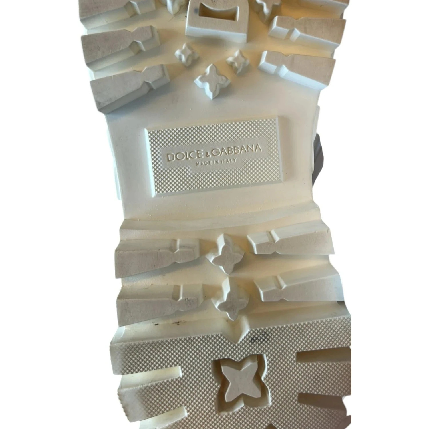 White Leather Rubber Logo Ankle Boots Shoes
