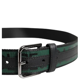 Green Black Polyester DG Logo Buckle Belt