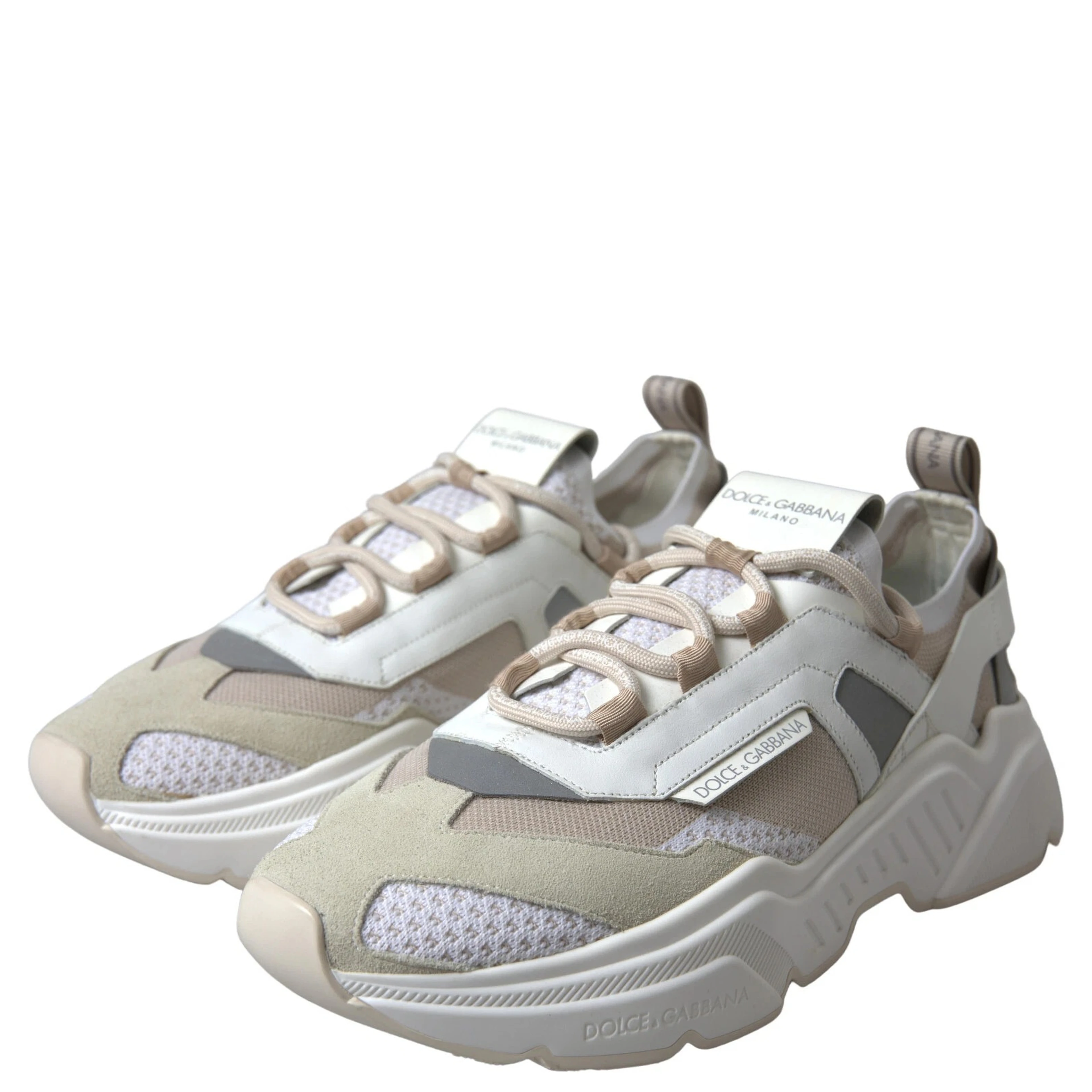 Sneakers White Beige Leather Sport DAYMASTER Shoes
