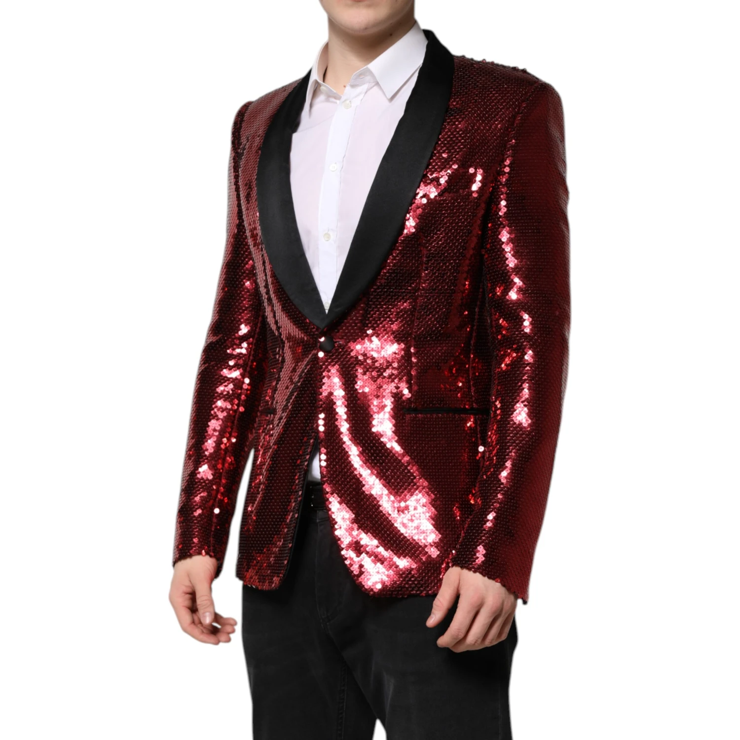 Red SICILIA Sequin Embellish Blazer Jacket